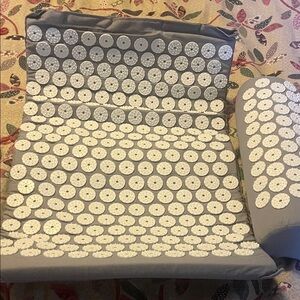 Gray Acupressure Mat and Pillow Set